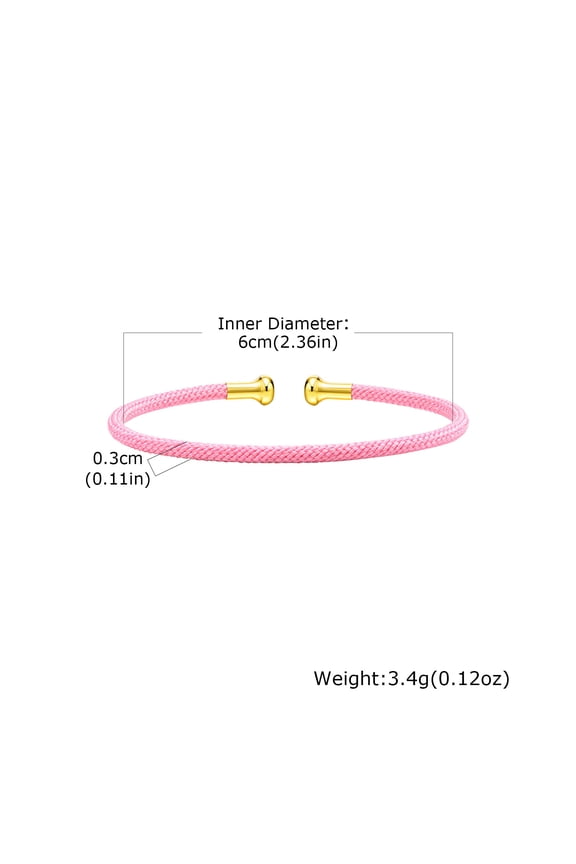 Bangle Copper Braided Wire C-shape Open/PBR-120GPK