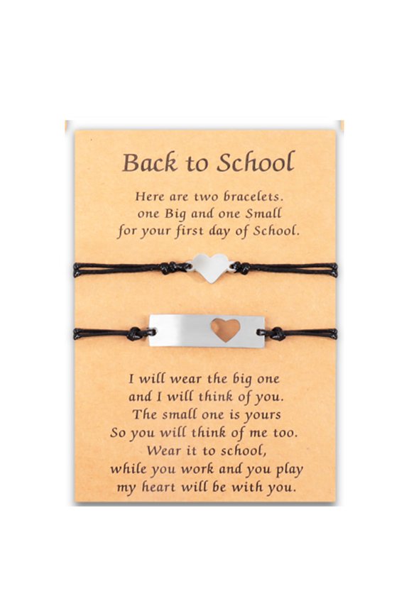 Bracelet Braided Compass Graduation Card Couple/Horizontal butterfly two-piece set 2