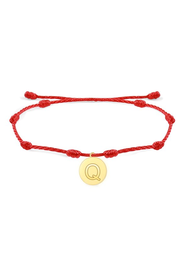Bracelet Braided Red Rope 26 Letter Fortune/Q