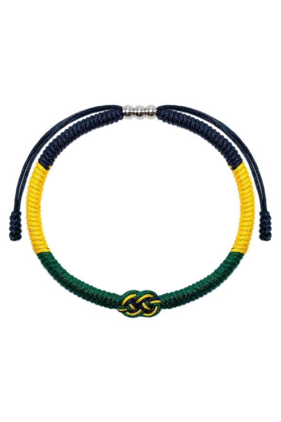 Bracelet Flag Color Braided Unity Knot Unisex Lucky/jamaica