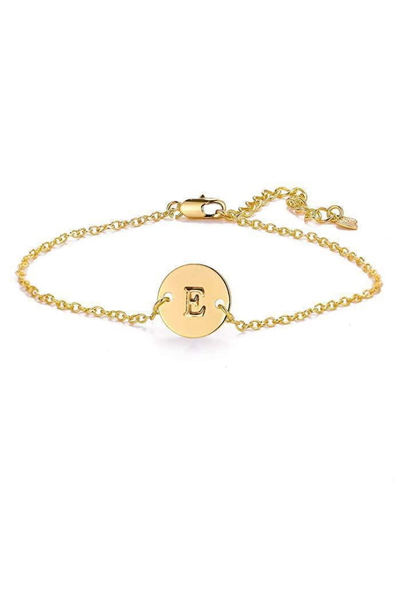 Bracelet Letter Disc Copper Retro/golden single layer