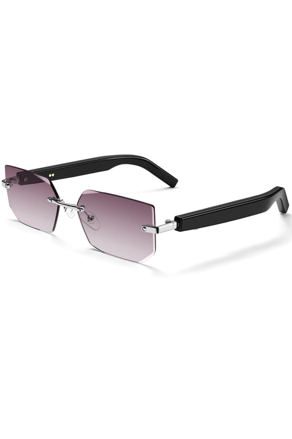 Business Rimless Glasses M10G Diamond Cut Bluetooth Call Music Use
