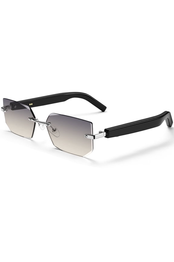 Business Rimless Glasses M10G Diamond Cut Bluetooth Call Music Use