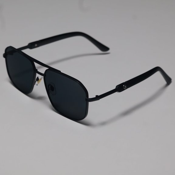 US Exclusive CY-98380 Men's Vintage Double-Bridge Sunglasses | Titanium Retro Square Frame with UV400