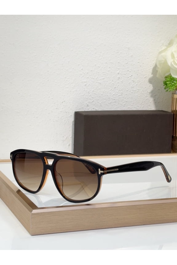 Tom.For FT1000 Premium Sunglasses - 58mm Square Frame with Signature T-Bar,Purple