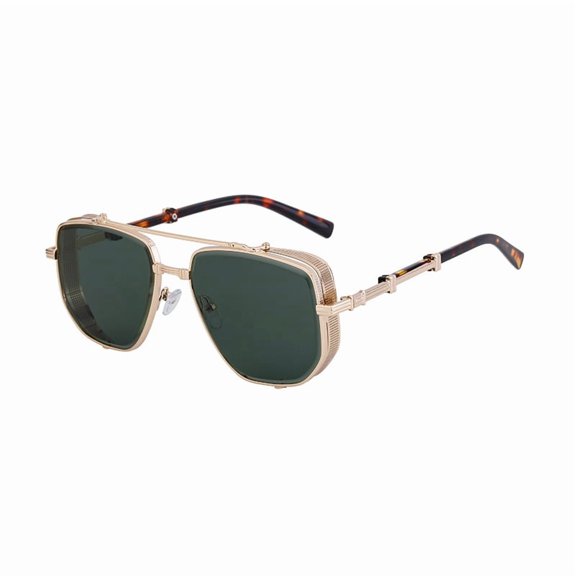 US Exclusive ZS-98253 Men's Sunglasses - Retro Western Square Frame, Punk Style, UV Protection, Stylish Men's Shades