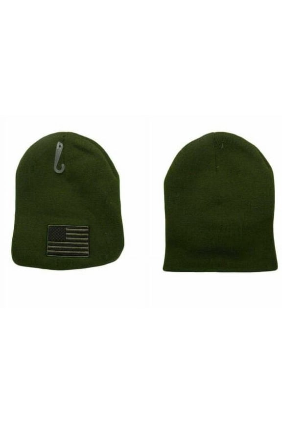 US FLAG Tactical Winter Beanie OD Green Warm Hat