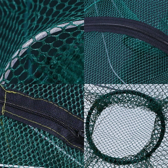 US Fishing Bait Trap Net Fish Cast Cage Crab Minnow Crawdad Shrimp Foldable