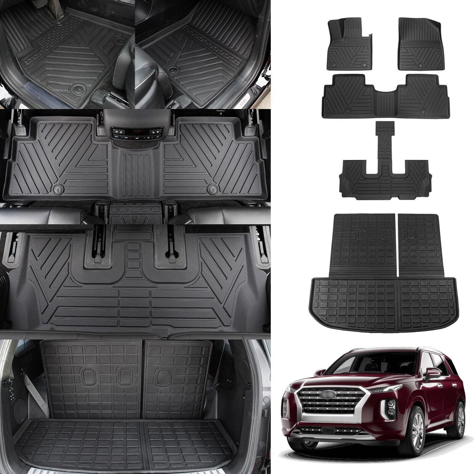 US Fit 20202024 Hyundai Palisade Floor Mats Cargo Mat Cargo Liner 2022