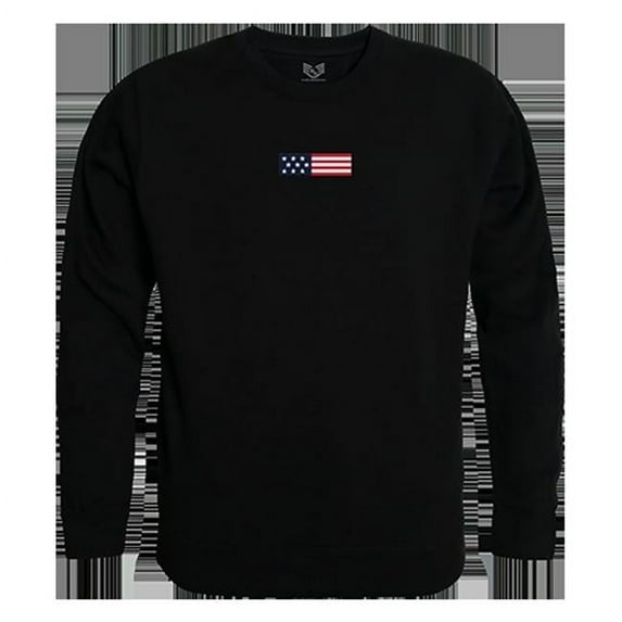 US Flag 1 Graphic Crewneck Sweatshirt, Black - Medium