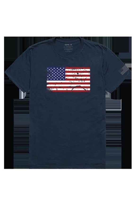 US Flag 2 Tactical Graphic T-shirt, Navy - Medium