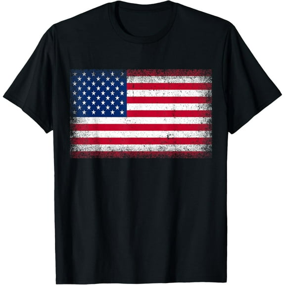 US Flag 4th of July Vintage Funny Gifts USA Flag American Flag T-shirt