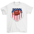thumbnail image 1 of US Flag American Football Sports Graphic T-Shirt Men Women, 1 of 2