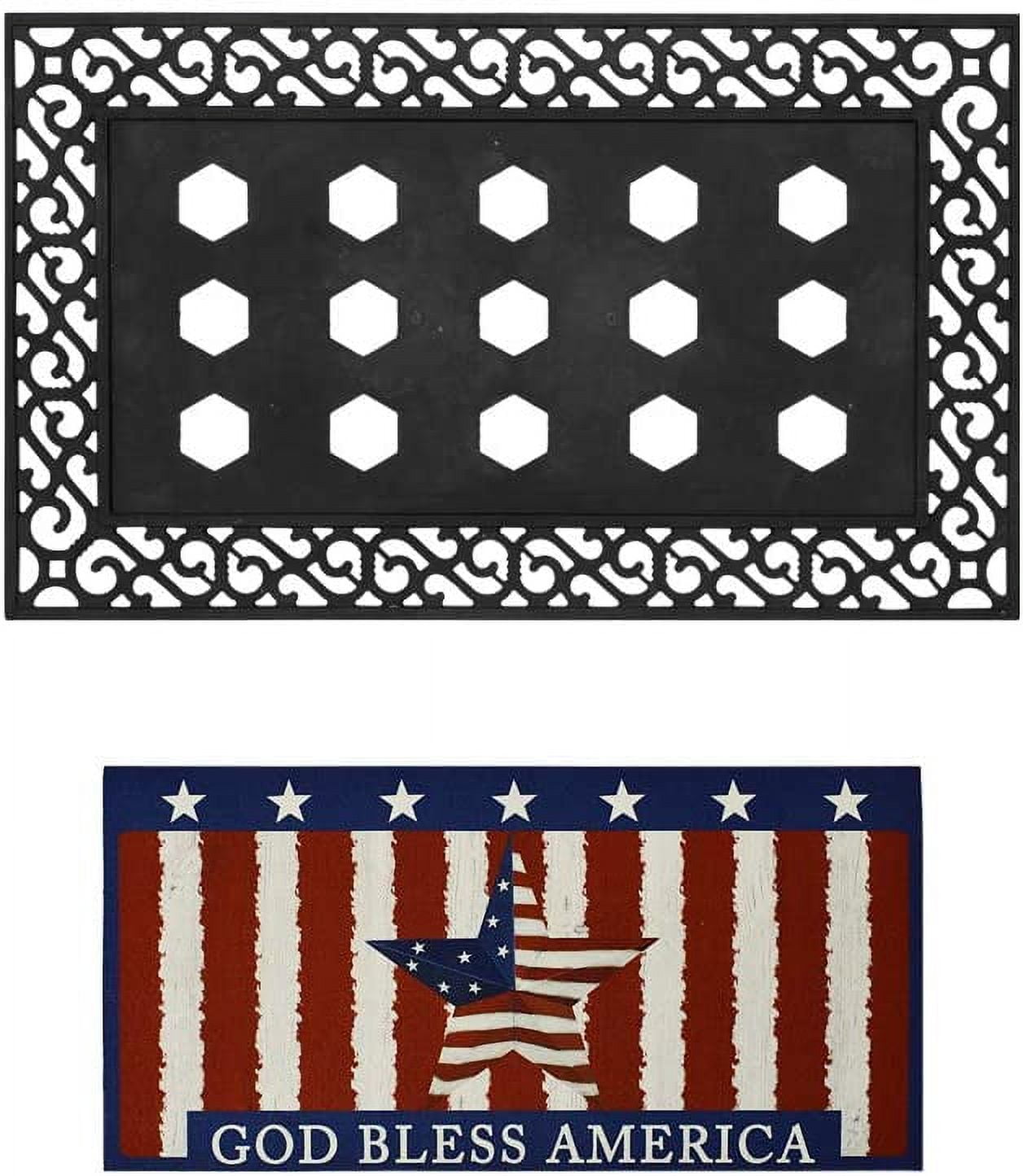 US Flag Door Mat 17.7" x 29.5" Patriotic USA America Flag Front Door