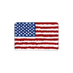 US Flag Door Mat Independence Day Decor, Non-Slip Red White Blue Star & Stripe Decorative Floor Mat Rug for 4th of July Entryway & Bathroom