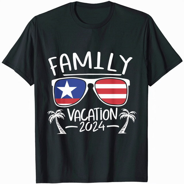 US Flag Family Vacation 2024 Summer Trip TShirt