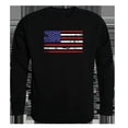 thumbnail image 1 of US Flag Graphic Crew Neck Sweatshirt, Black - Extra Large, 1 of 1