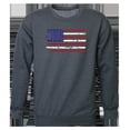 thumbnail image 1 of US Flag Graphic Crewneck Sweatshirt, Heather Charcoal - Extra Large, 1 of 1