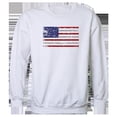 thumbnail image 1 of US Flag Graphic Crewneck Sweatshirt, White - Medium, 1 of 1