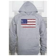 thumbnail image 1 of US Flag Graphic Pullover Sweatshirt, Heather Grey - Small, 1 of 1