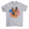 thumbnail image 1 of US Flag Patriotic American German Shepherd Dog T-Shirt Men Women, 1 of 2