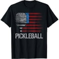 thumbnail image 1 of US Flag Pickleball Player Paddleball Lover T-Shirt TShirt, 1 of 4