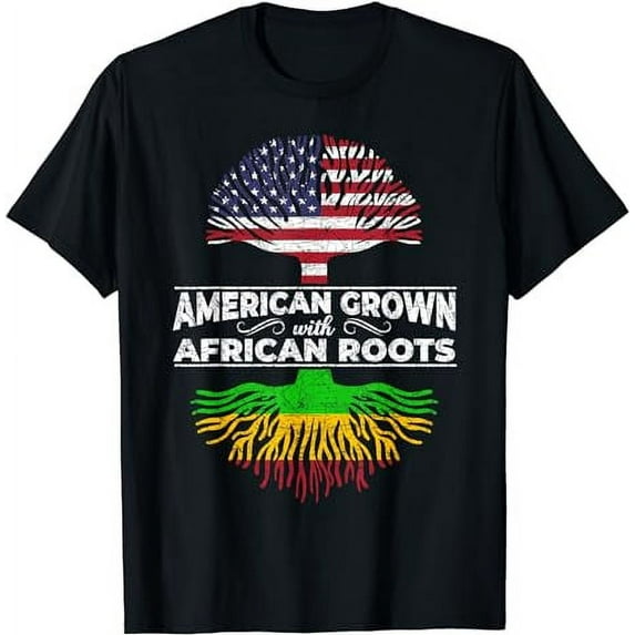 US Flag Pride African American Heritage Black History Month T-Shirt