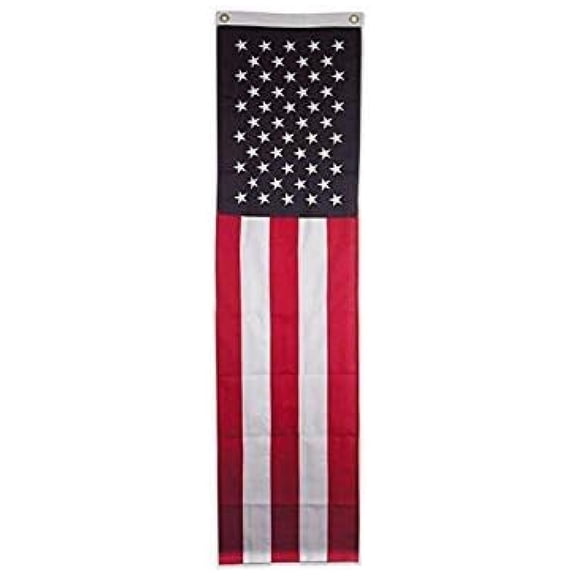 US Flag Pulldown 20x8ft - Heavy Duty American Flag Outdoor Decor, Durable Nylon, Embroidered Stars, Canvas Header, Brass Grommets - Home, Garden, Patriotic Displays
