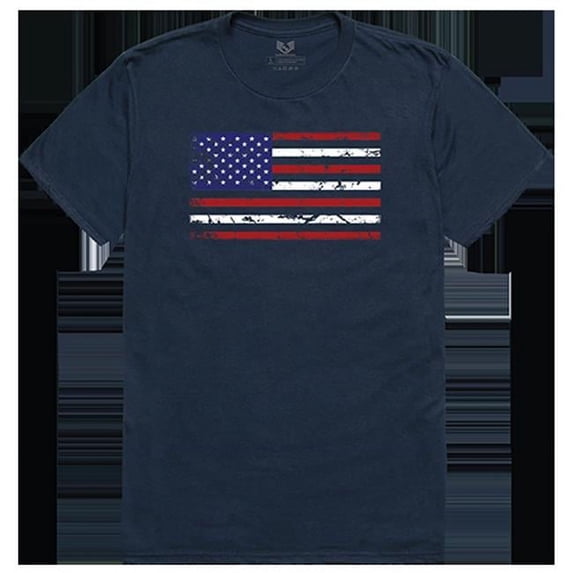 US Flag Relaxed Graphic T-Shirt, Navy - Small