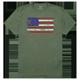 thumbnail image 1 of US Flag Relaxed Graphic T-Shirt, Olive - Medium, 1 of 1