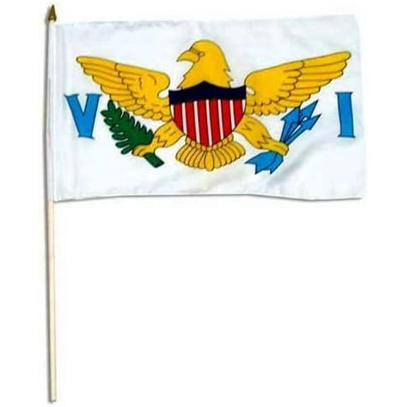 US Flag Store U.S. Virgin Islands 12in x 18in Flag,White, Yellow, Blue, Red,USVirginIslands-1218HF