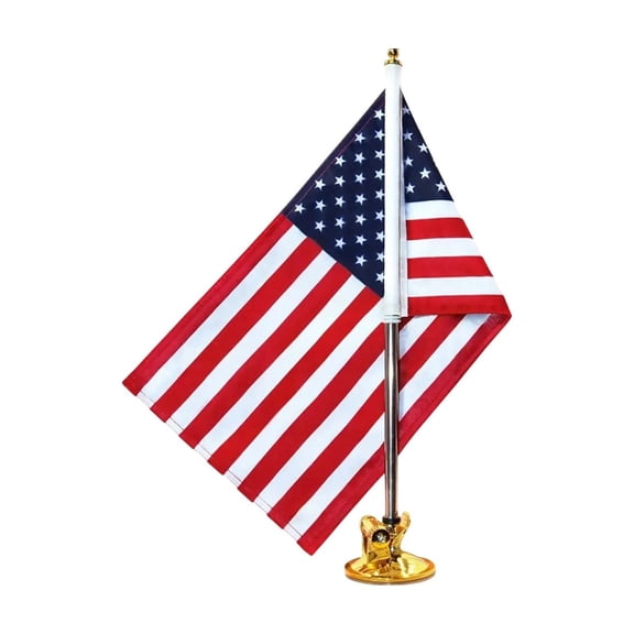 US Flag Suction Cup Mount, Stainless Steel Car Flag Pole for Parades and Road Trips, Adjustable Angle Flag Holder, Easy Tool- Installation, Patriotic Car Decor