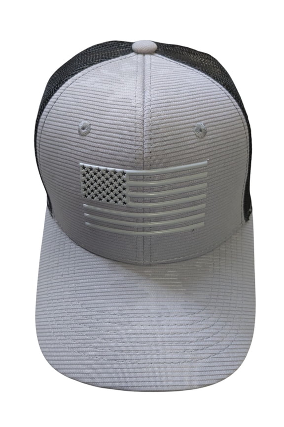 US Flag Tactical Mesh Back Grey Baseball Cap