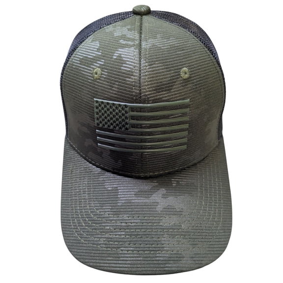US Flag Tactical Mesh Back Olive Baseball Cap