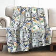thumbnail image 1 of US Flag Throw Blanket Gifts for Women Girls Boys, America Retro Decor for Couch Bed Sofa Travelling Camping, Birthday Christmas Soft Cozy Lightweight Blankets for Kids Adults 50"x60", 1 of 5
