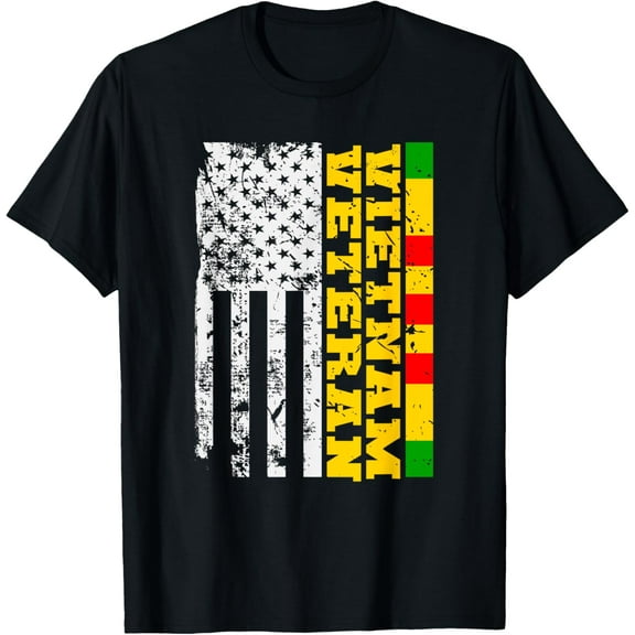 US Flag Vietnam T-ShirtVietnam Veteran Gifts100%Cotton