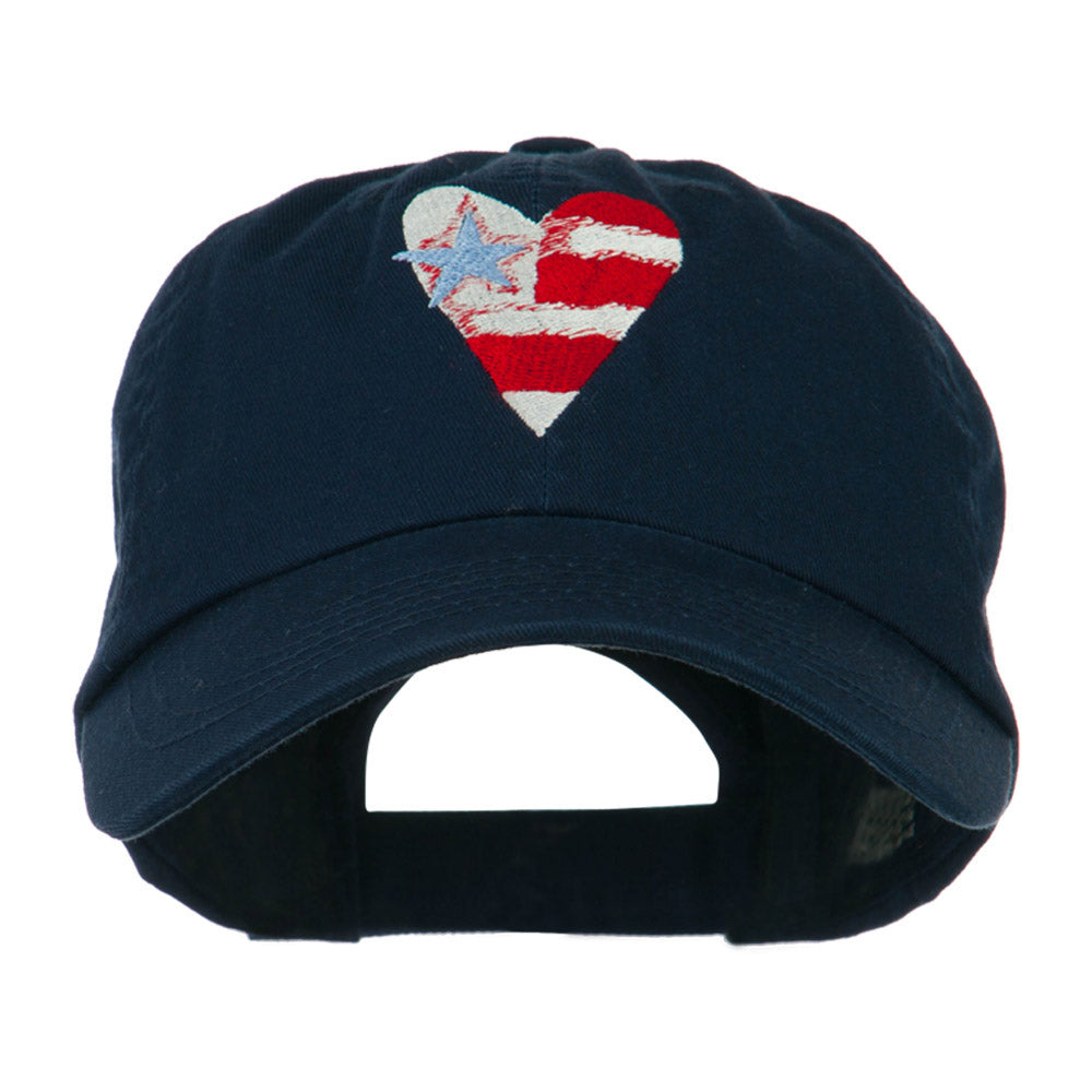 David And Young Heart Flag Cotton Embroidered Strapback Cap Hat OSFM New David and Young | Accessories | Pride Rainbow Heart  main image 4