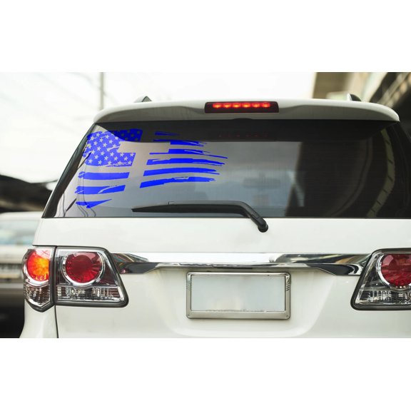 US Flag with cross- Vinyl decal  car truck van SUV window decal sticker american flag, USA