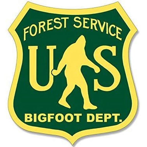 US Forest Service Bigfoot DEPT 3M Reflective sticker| Funny Forestry Big Foot Hunter
