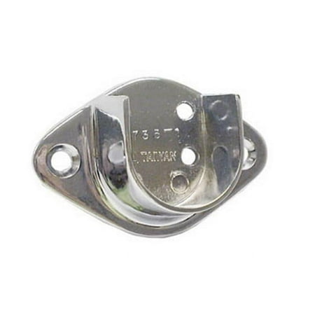 US Futaba 1.0625 in. Closet Rod Flange Open, Chrome