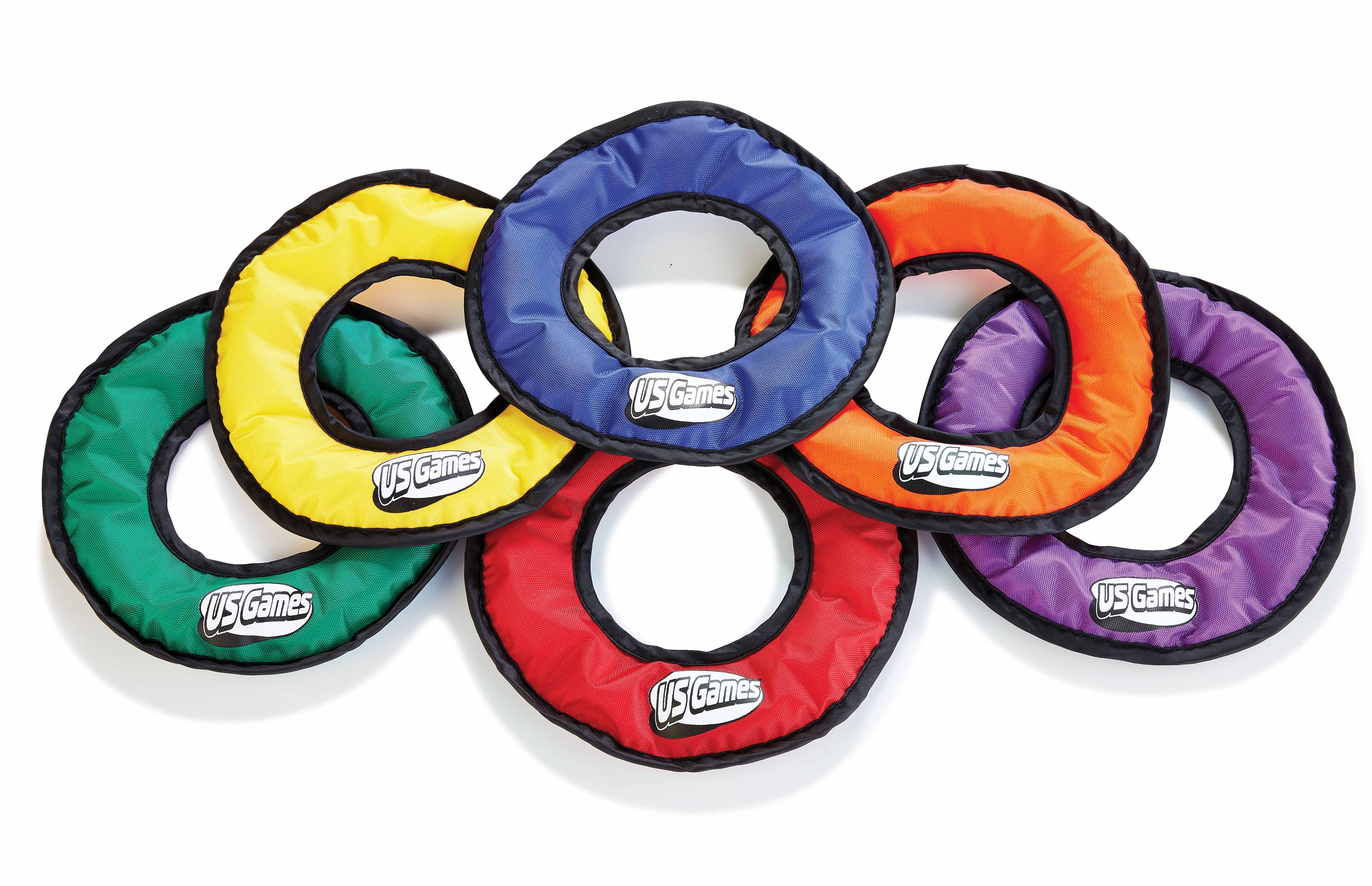 US GAMES Beanbag Sling Rings, Set of 6