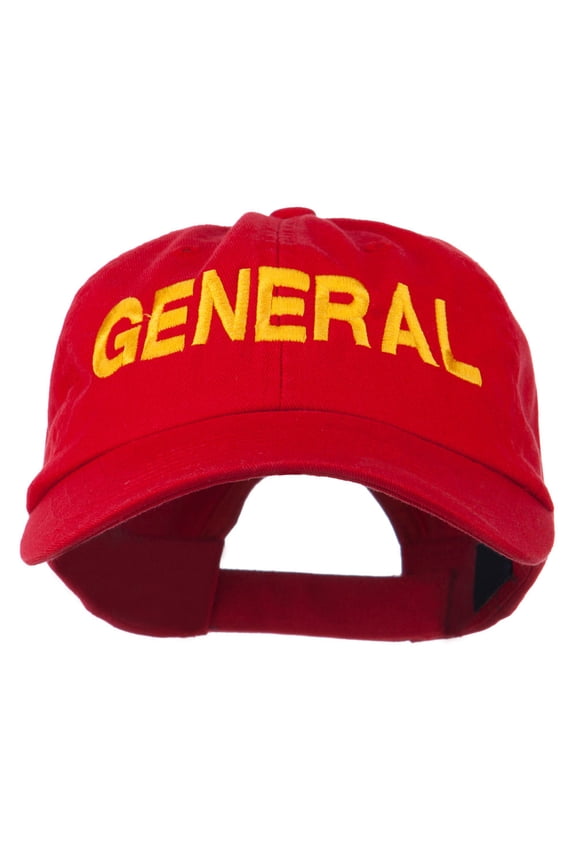 US GENERAL Embroidered Low Profile Washed Cap - Red OSFM