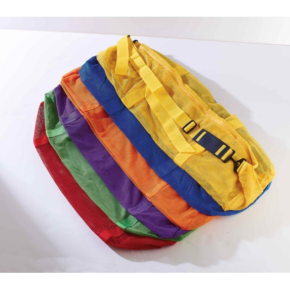US Games Mesh Duffle Bags 15"H x 36"L - Rainbow Pack of 6