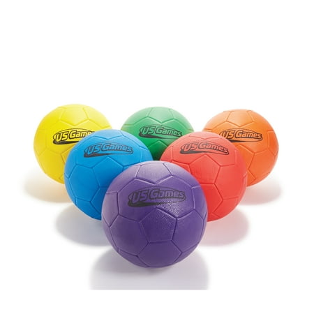 US Games Sponge Fun Size 4 Soccer Balls (6-PACK)