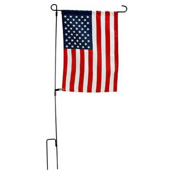 US Garden Flag Holder Stand Iron Yard Outdoor Pole Metal Decor Flag Stake Banner
