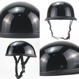 German Flat Black Novelty Motorcycle Helmet with Spikes