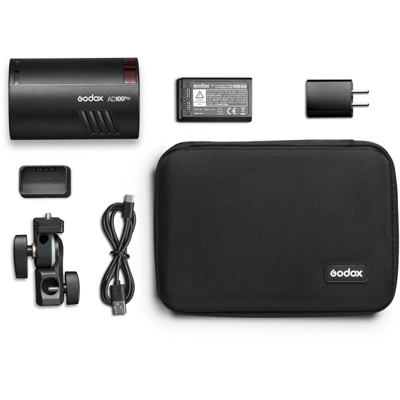 US Godox AD100Pro 2.4G TTL HSS 100Ws Round Head Pocket Flash Speedlite Monolight