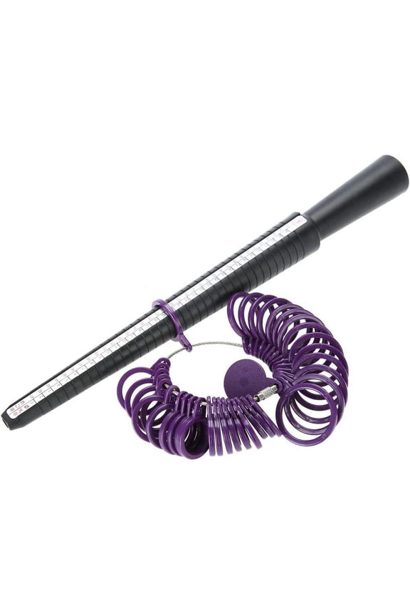 US HK Sizes Ring Sizer, Finger Measure Tool Finger Gauge, Jewelry Measuring for Wedding Rings