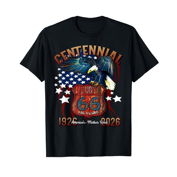 US HWY 66 Centennial America's Main Street 1926-2026 T-Shirt