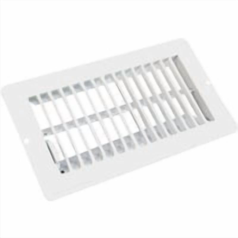 United States Hardware 4 In. x 10 In. x 11/16 In. White Steel Floor Register